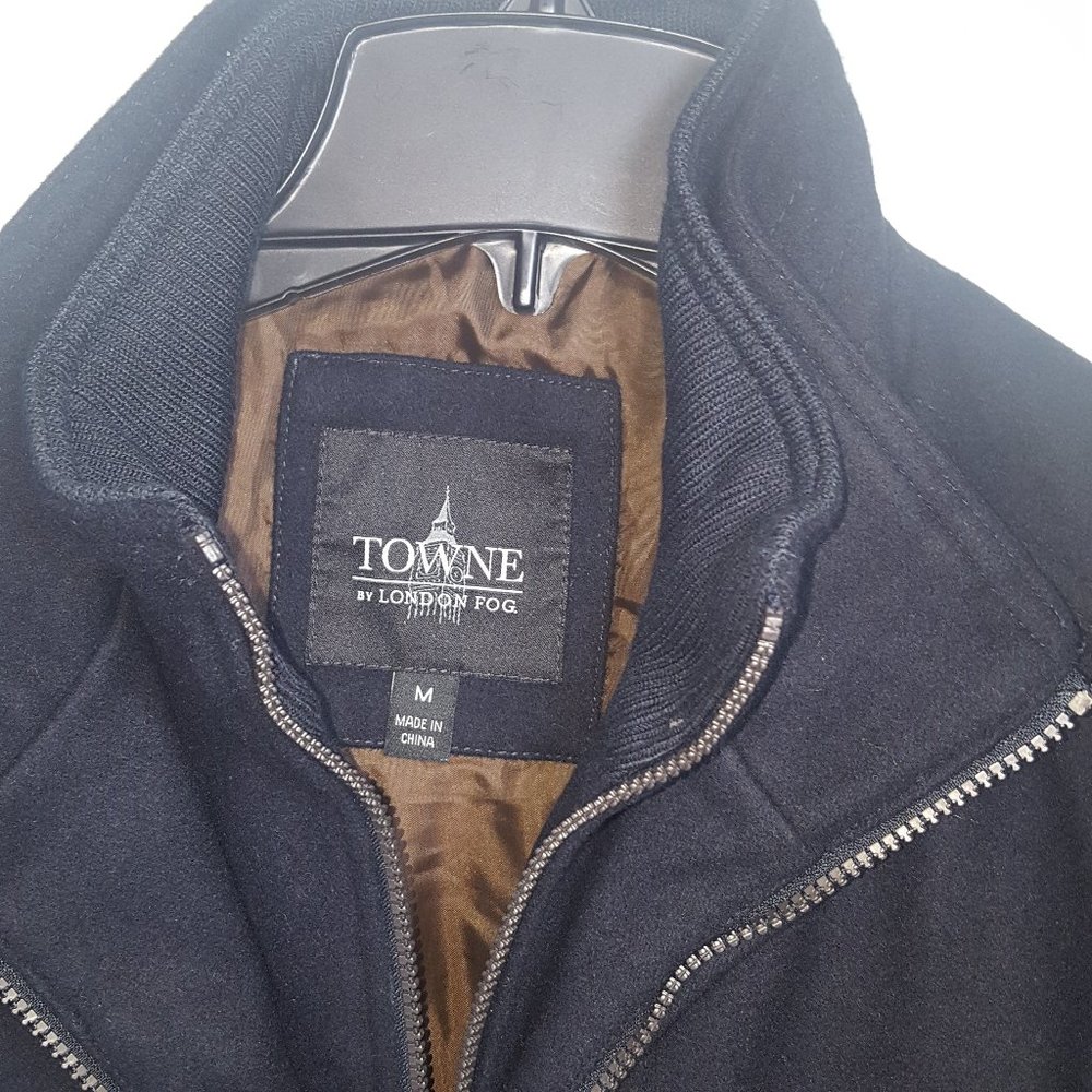 New London Fog Wool Hipster Jacket Size Med Navy - Picture 8 of 11